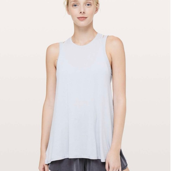 lululemon Principal Dancer Tank in Silver Lilac Cashmere Jersey size 10 - Picture 1 of 5